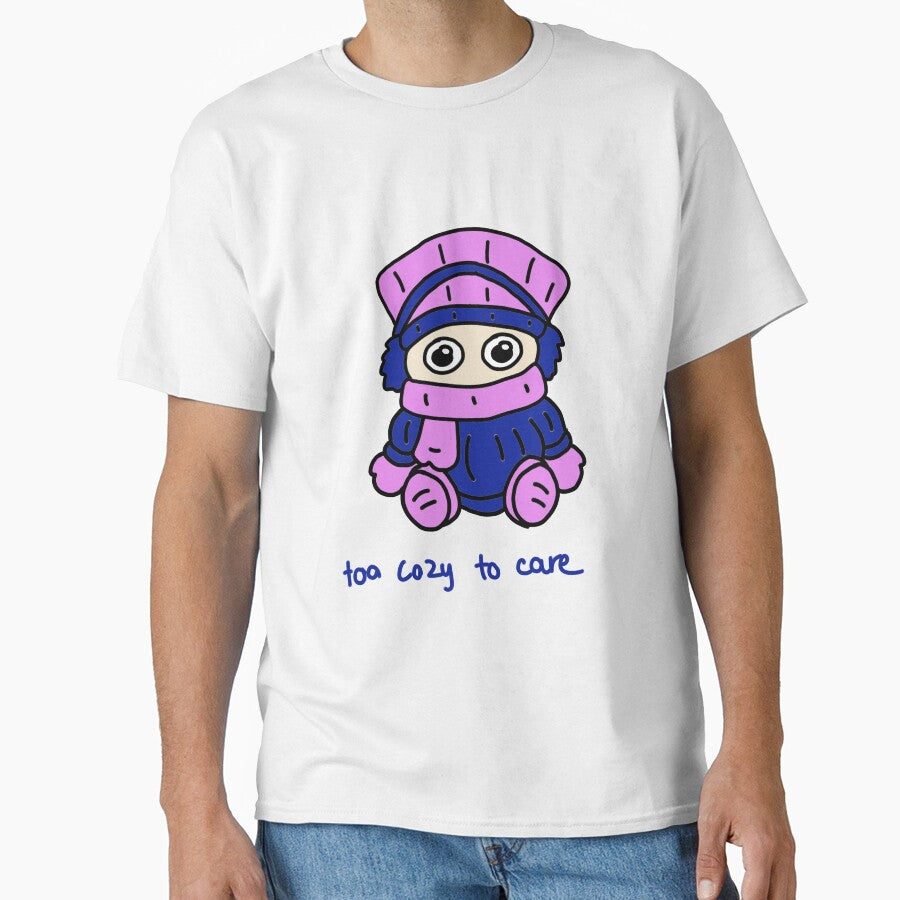 Too Cozy to Care Cute Winter Character Illustration by Baby-Care