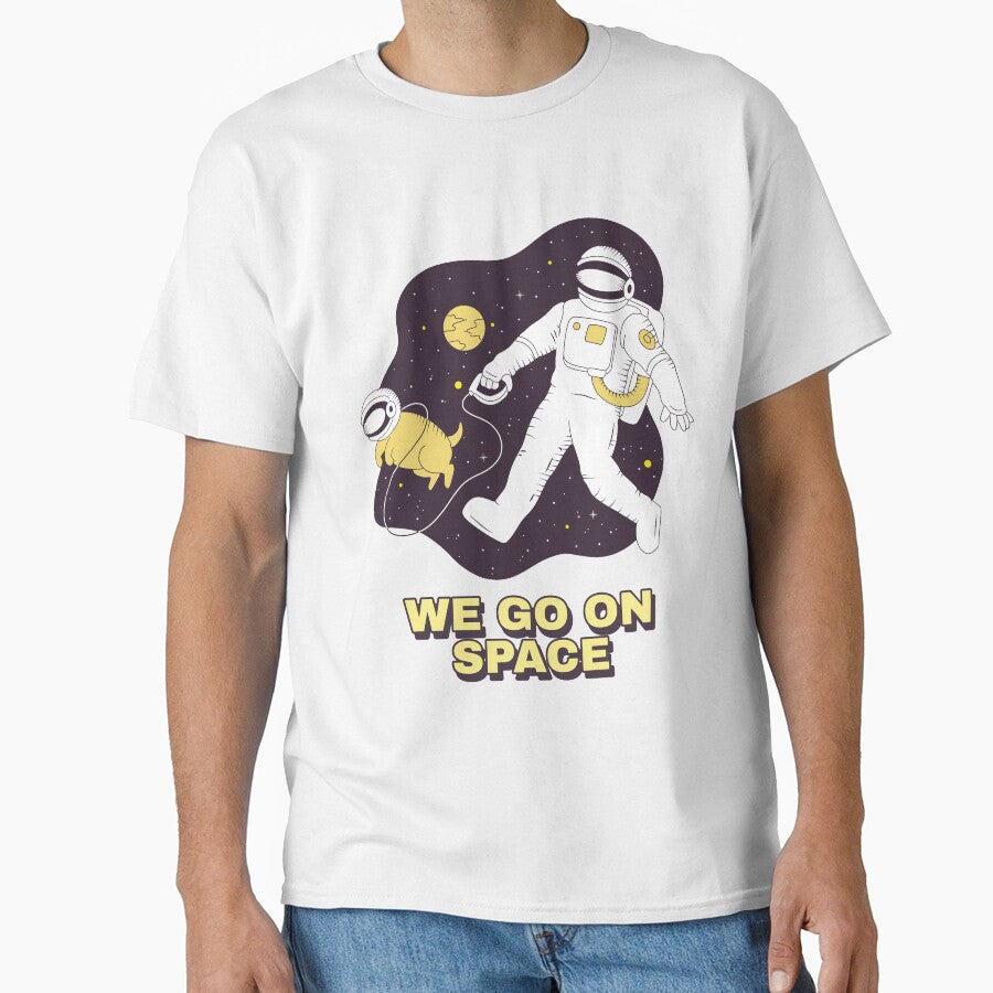 Astronaut Space Dog Walking by Blok45 T-Shirts, Hoodie, Sweatshirt | BlankRebels.com (Image 1)