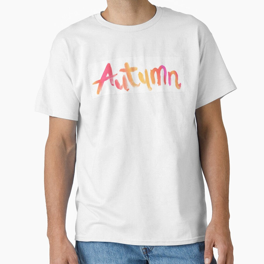 Watercolor Lettering Word Autumn Autumn Lettering T-Shirts, Hoodie, Sweatshirt