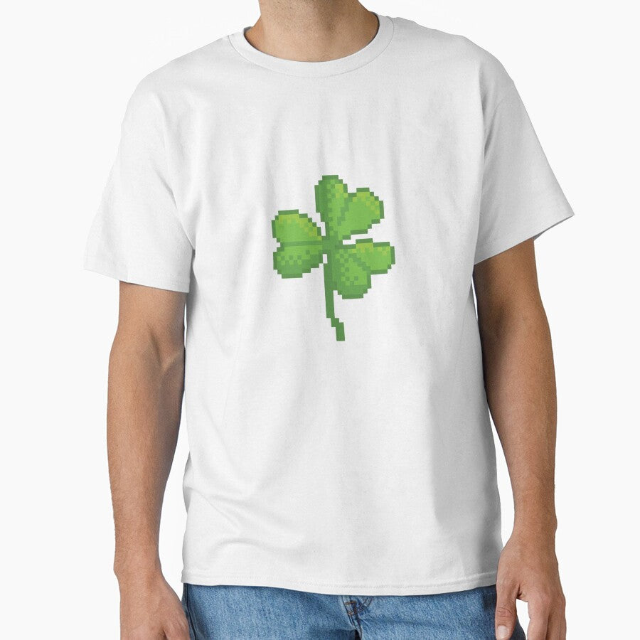 3 clover pixel design by FrostCore1 T-Shirts, Hoodie, Sweatshirt | BlankRebels.com (Image 1)