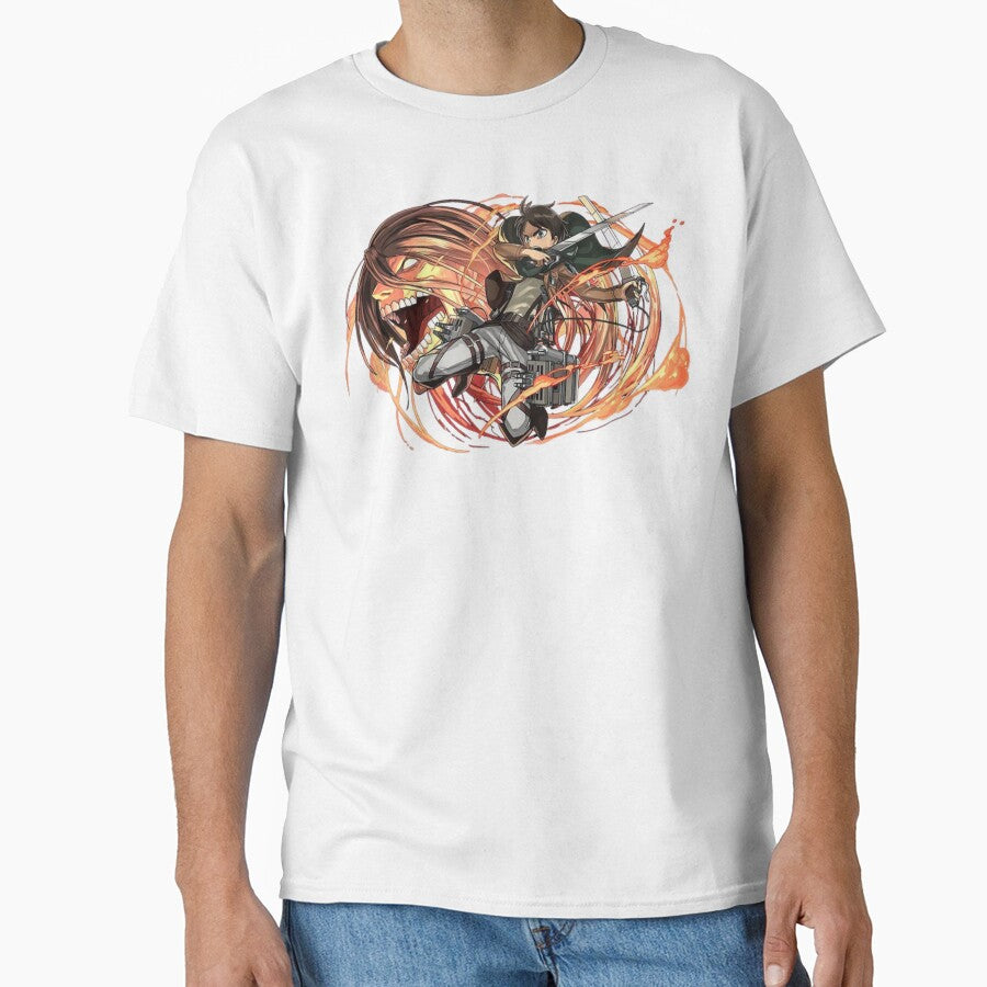 Eren and titan by CultKinitoUwU T-Shirts, Hoodie, Sweatshirt | BlankRebels.com (Image 1)