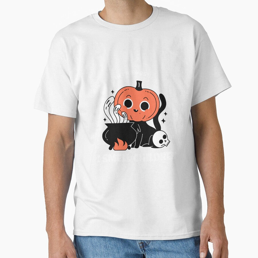 Funny Pumpkin Head Black Cat by Alladin7 T-Shirts, Hoodie, Sweatshirt | BlankRebels.com (Image 1)