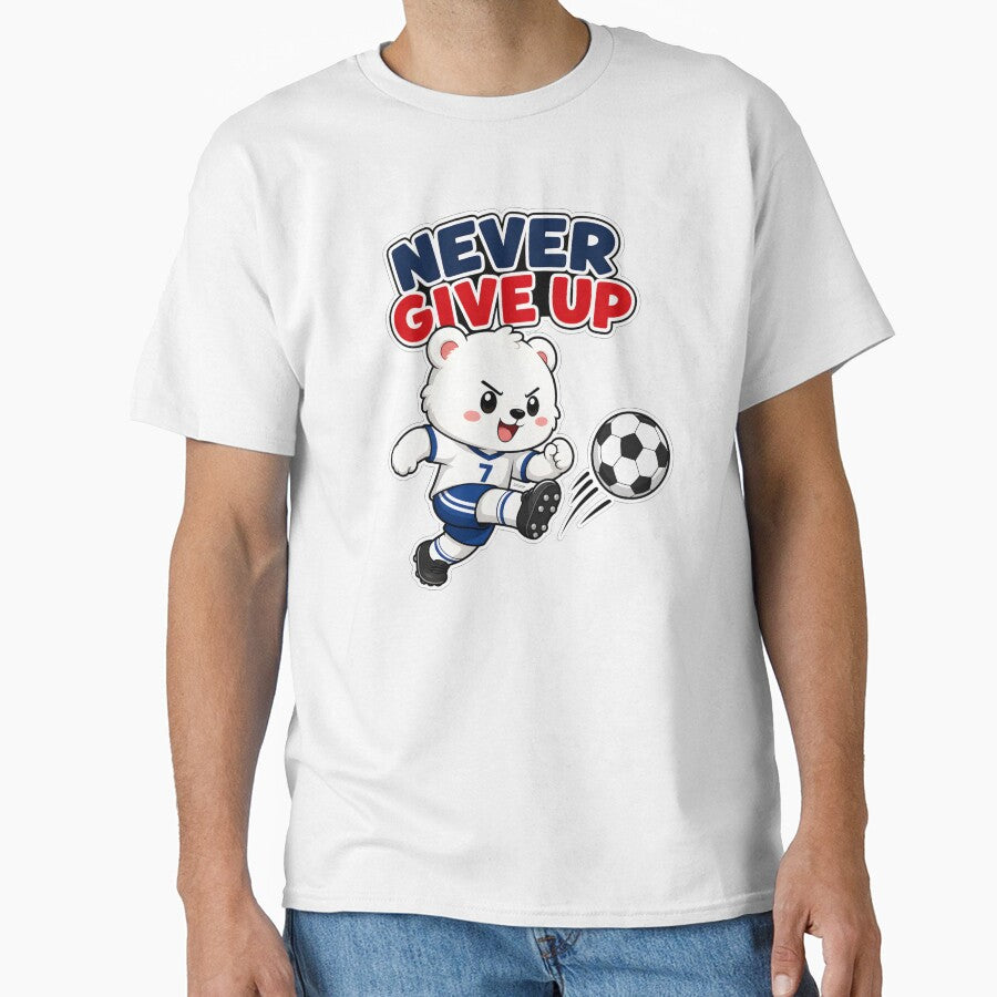 Never Give Up - Cute Bear Soccer Player by Atlant11