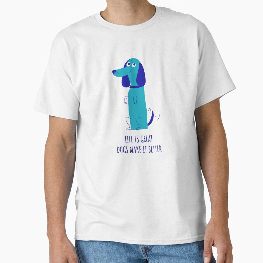 Life Is Great, Dogs Make It Better Cute Dog by Harmonick-Tees Hoodie, Sweatshirt | BlankRebels.com (Image 1)