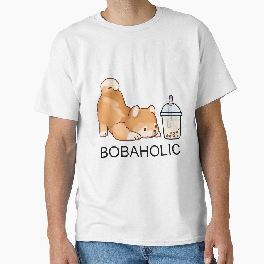 Cute Little Bobaholic Shiba! by SirBobalot T-Shirts, Hoodie, Sweatshirt | BlankRebels.com (Image 1)