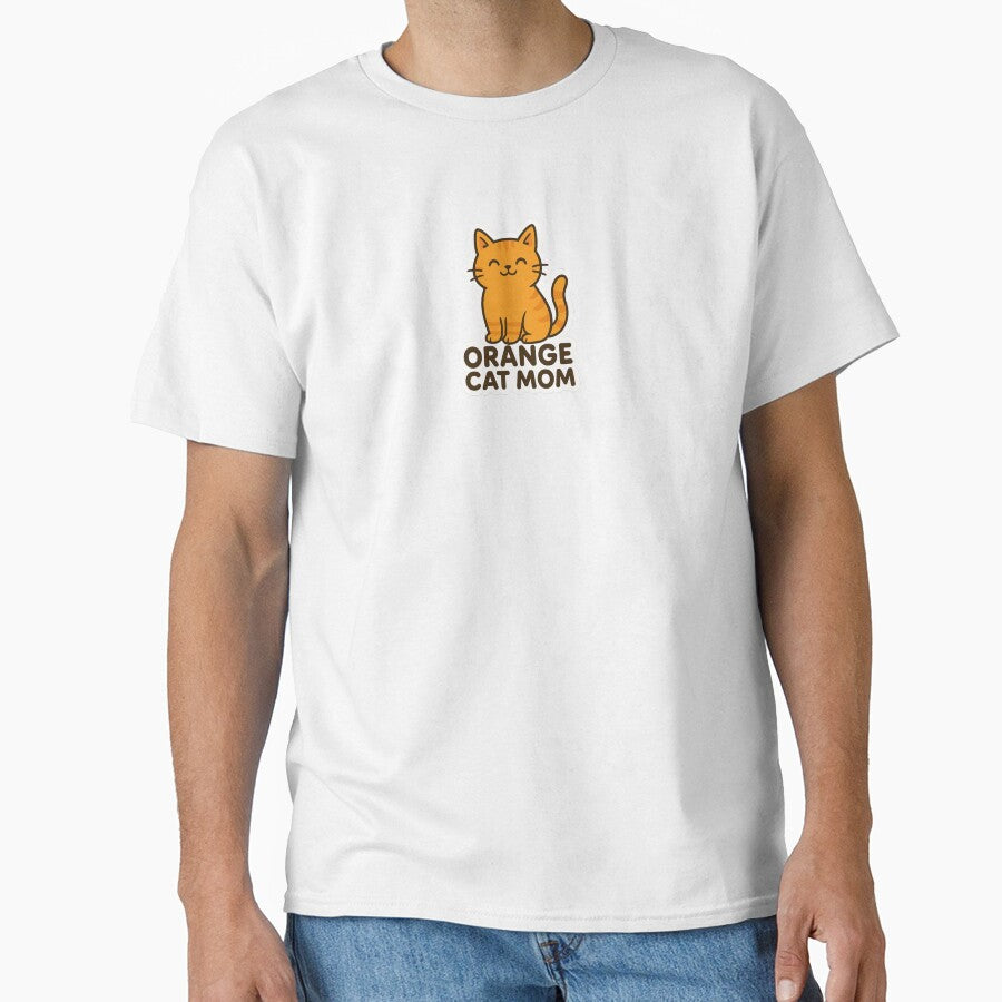 Orange Cat Mom Sticker by jensenlovescats T-Shirts, Hoodie, Sweatshirt | BlankRebels.com (Image 1)