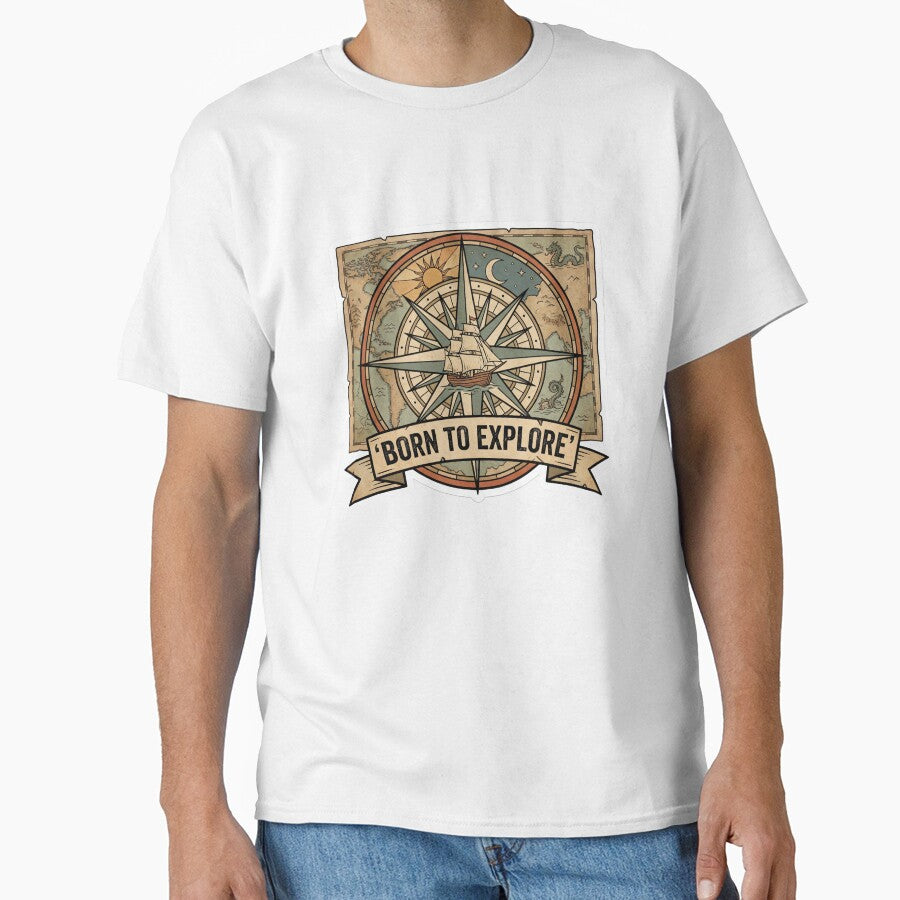 BORN TO EXPLORE by hunteroflions T-Shirts, Hoodie, Sweatshirt | BlankRebels.com (Image 1)