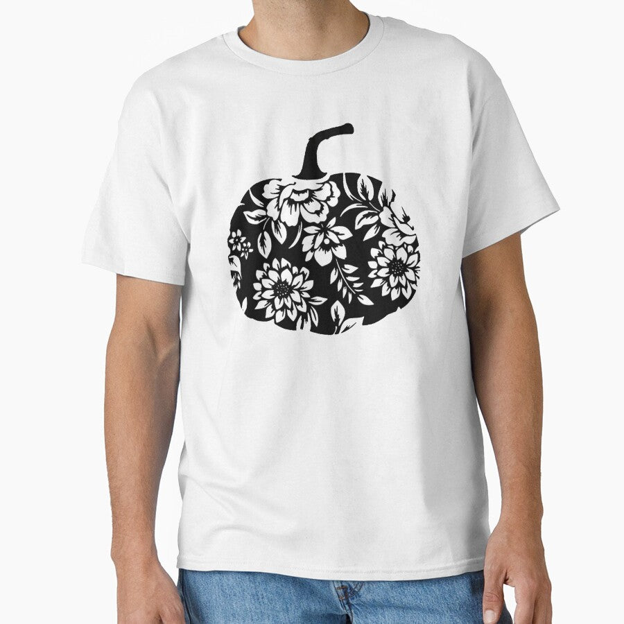 Black Pumpkin, Pumpkin With Flowers, Floral Pumpkin | Thanksgiving Sayings by ghazalish T-Shirts, Hoodie,... (Image 1)