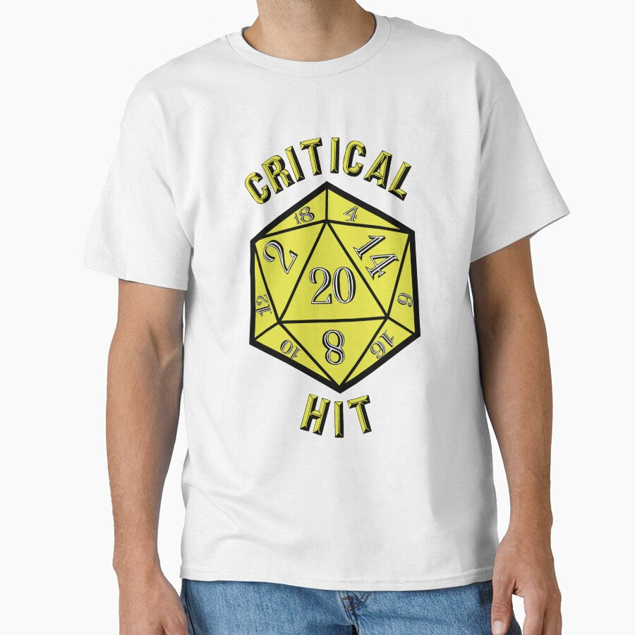 Critical Hit Dungeons and Dragons D20 Dice Yellow by Geek-Shack T-Shirts, Hoodie, Sweatshirt | BlankRebels.com (Image 1)