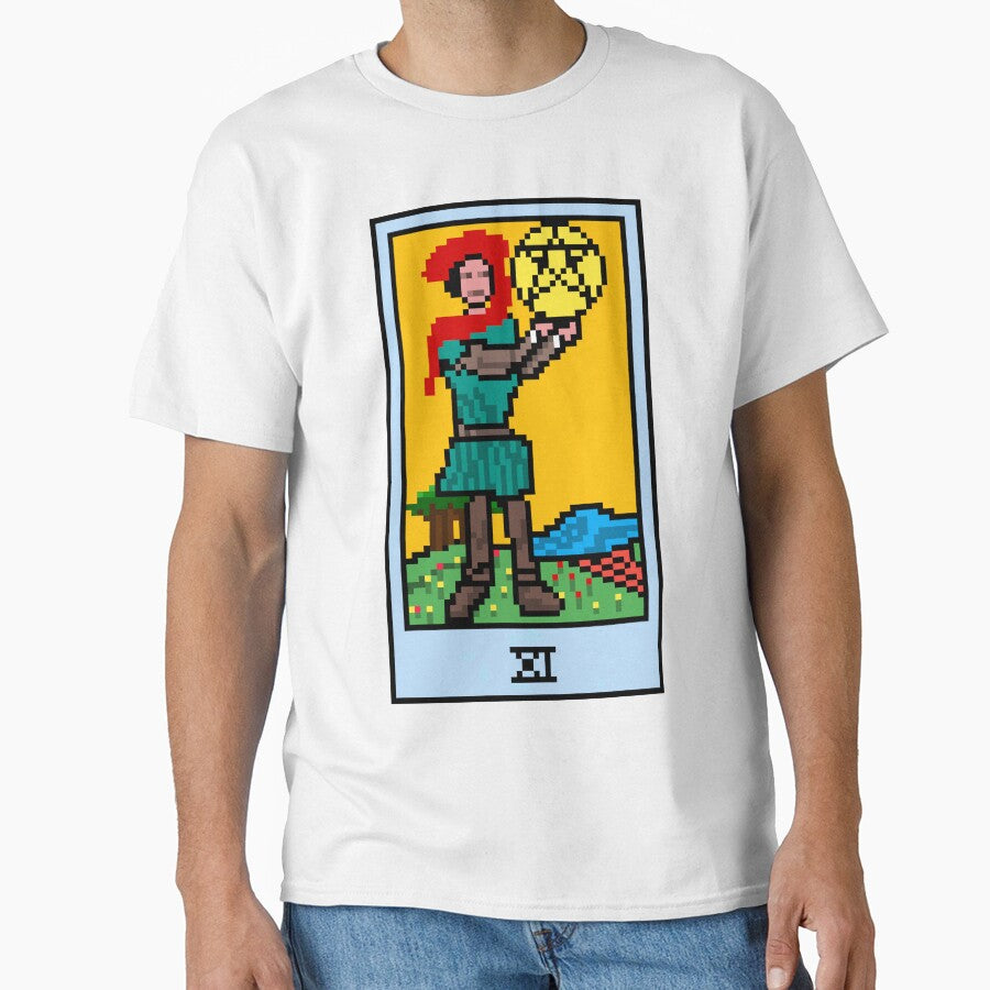 Wait Is This Pixel Art Tarot? White Minor Arcana 'Page Pentacles' ( Stickers Other Accessories) T-Shirts, Hoodie, Sweatshirt
