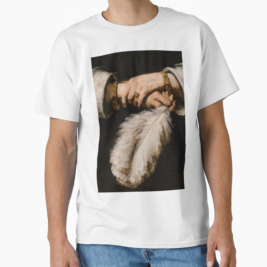 Portrait of a Lady with an Ostrich-Feather Fan by Rembrandt van Rijn by apopofbeauty T-Shirts, Hoodie, Sweatshirt (Image 1)