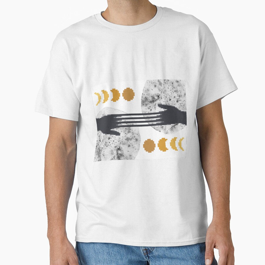 Pixel art hands and moon by WhalesWay T-Shirts, Hoodie, Sweatshirt | BlankRebels.com (Image 1)