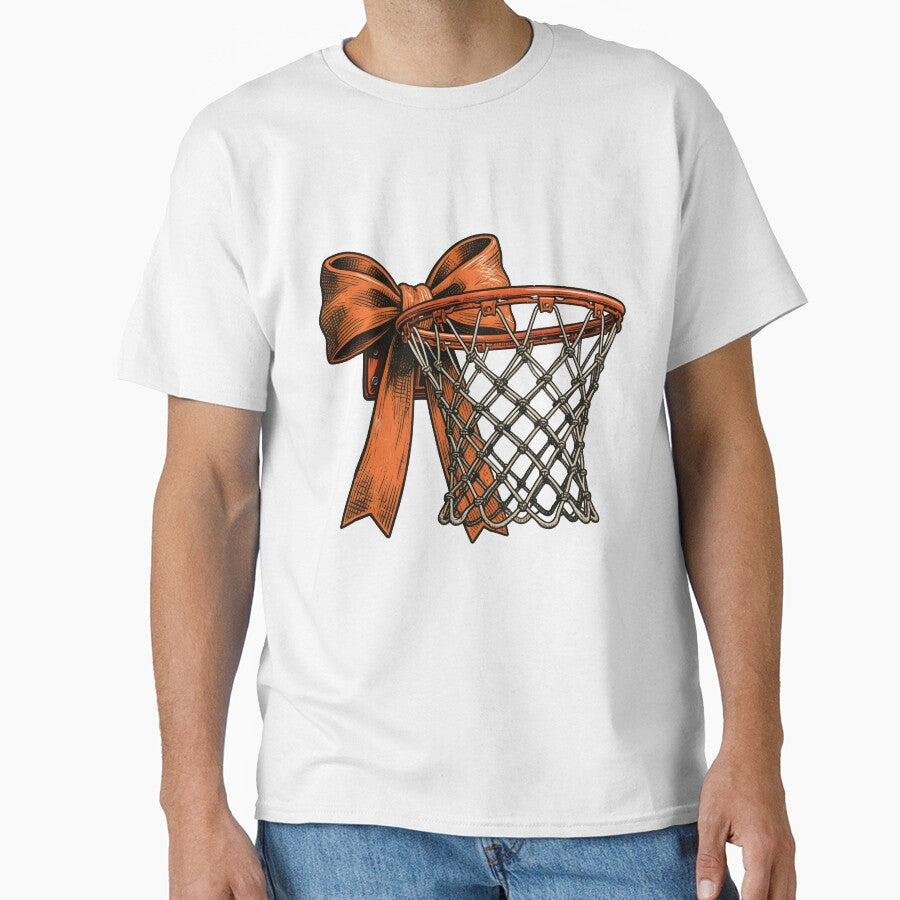 Retro Game Day Basketball Coquette Bow by KroghDs T-Shirts, Hoodie, Sweatshirt | BlankRebels.com (Image 1)