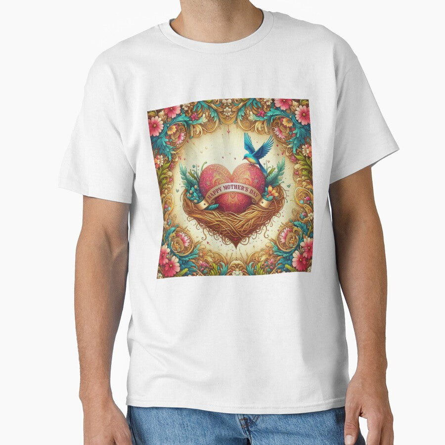 Happy Mothers Day Heart in the Nest by Illuministique T-Shirts, Hoodie, Sweatshirt | BlankRebels.com (Image 1)