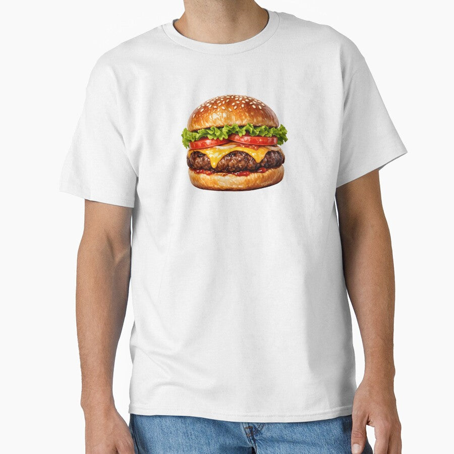 Realistic Hamburger – Gourmet Street Food Icon by Dax Studio T-Shirts, Hoodie, Sweatshirt | BlankRebels.com (Image 1)