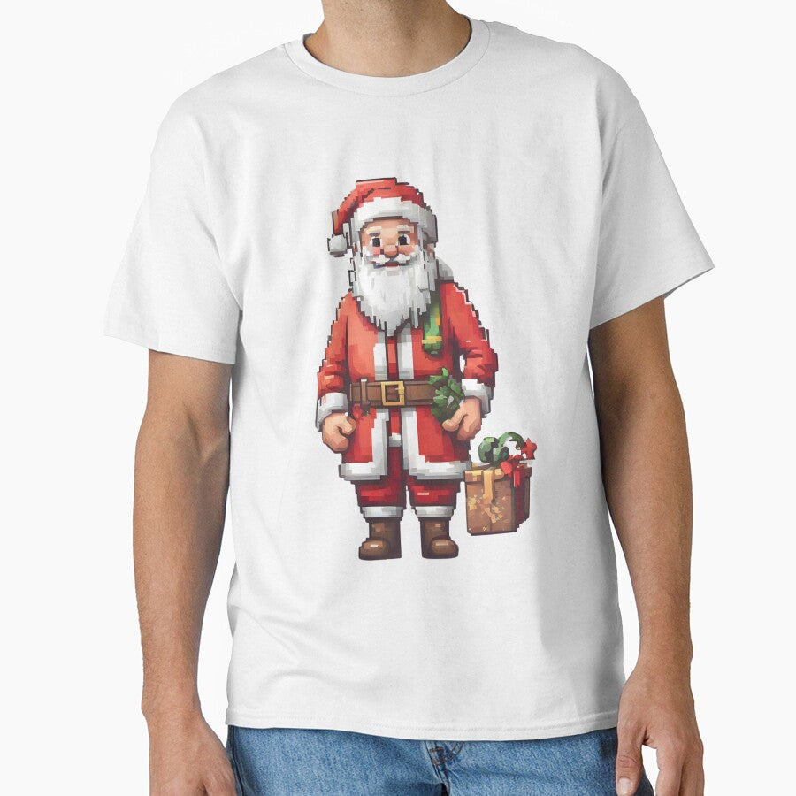 Pixel Art Christmas Santa by ARIUSTR T-Shirts, Hoodie, Sweatshirt | BlankRebels.com (Image 1)