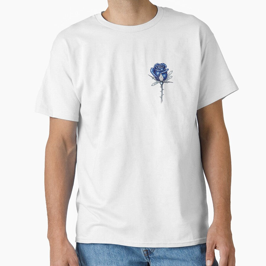 Sapphire Blue Rose with Quartz - Vintage Jewel Botany & Crystal Alchemy by Credisaim T-Shirts, Hoodie, Sweatshirt (Image 1)