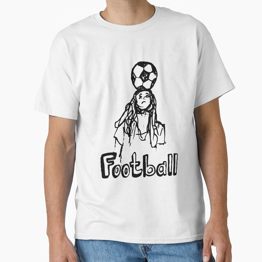 Hand-Drawn Football Blacke and White Sketch Art by E20STUDIO