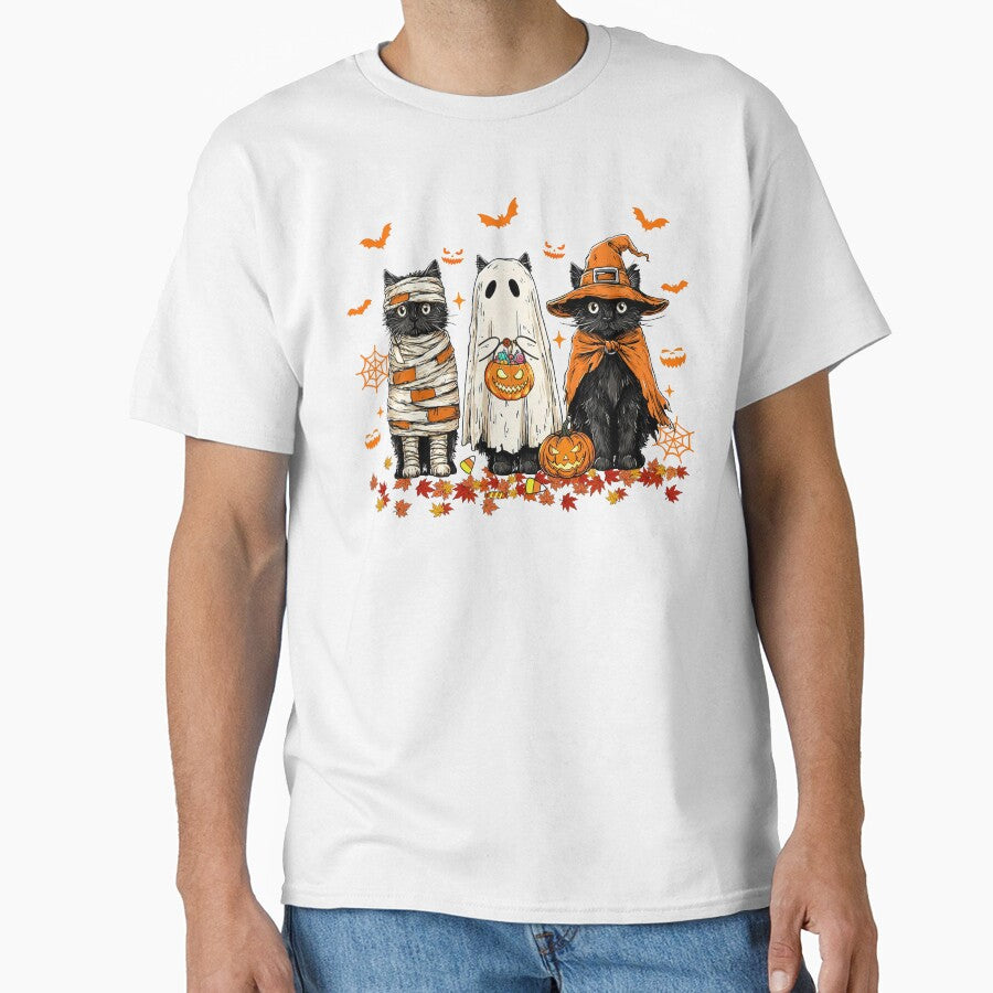 Retro Halloween Black Cat by laszlosaobere T-Shirts, Hoodie, Sweatshirt | BlankRebels.com (Image 1)