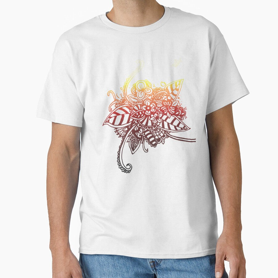 Summer Flower - Sunset (Zentangle/ Doodle/ Mandala) by CreativityRoams T-Shirts, Hoodie, Sweatshirt (Image 1)