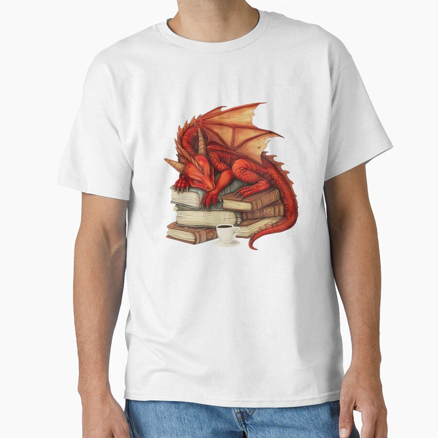 Red Dragon And Books by TheAnimalZ00 T-Shirts, Hoodie, Sweatshirt | BlankRebels.com (Image 1)