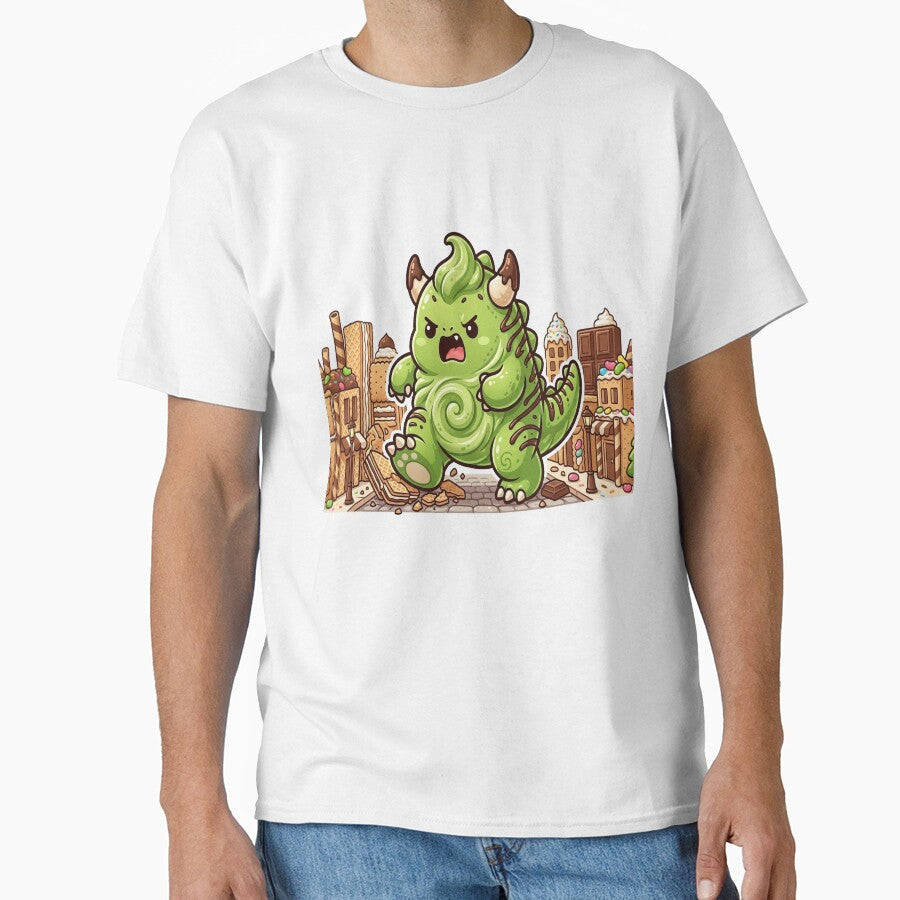 Matcha Monster – Cute Green Tea Kaiju Dessert Character by Ink Dynasty T-Shirts, Hoodie, Sweatshirt (Image 1)