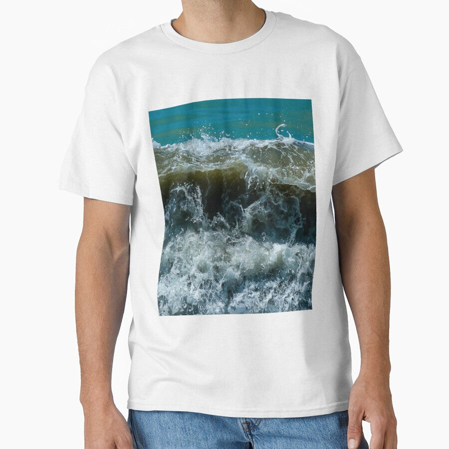Blue Ocean Waves by justjonboy T-Shirts, Hoodie, Sweatshirt | BlankRebels.com (Image 1)