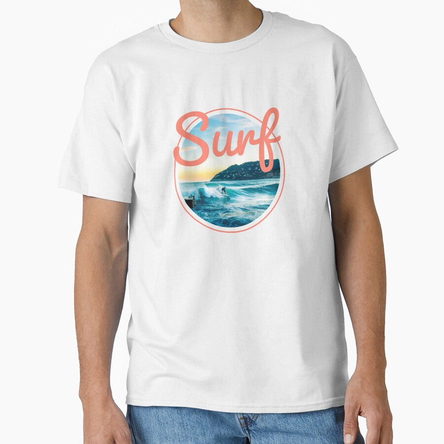 SURF - surfing - circle - minimalist by Tropical Blood T-Shirts, Hoodie, Sweatshirt | BlankRebels.com (Image 1)