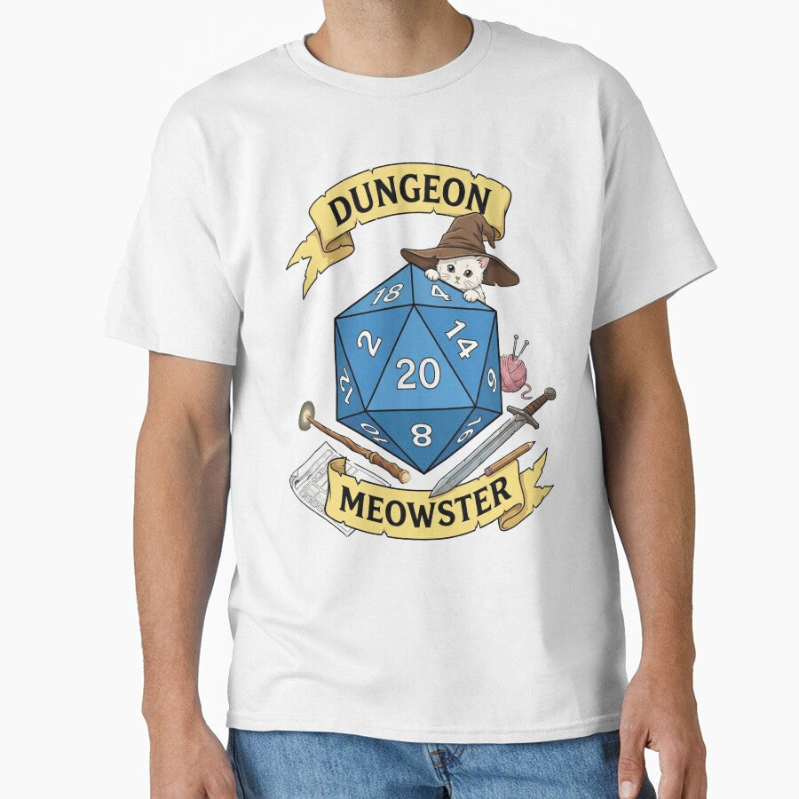Dungeon Meowster TTRPG Cat by AdyKurniawan T-Shirts, Hoodie, Sweatshirt | BlankRebels.com (Image 1)