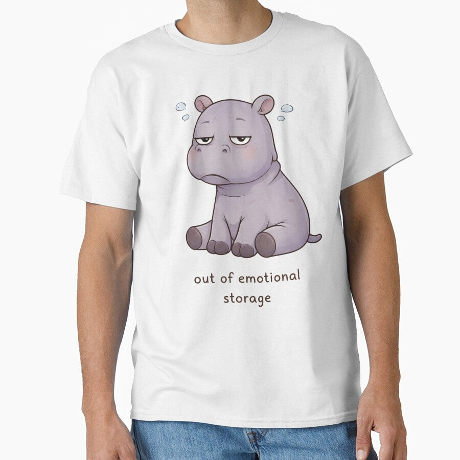 Barely Holding Club – Exhausted Hippo Sticker by Przemsi40 T-Shirts, Hoodie, Sweatshirt | BlankRebels.com (Image 1)