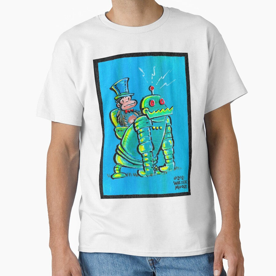 Inventor Ape and Robot 032 by Walter Moore T-Shirts, Hoodie, Sweatshirt | BlankRebels.com (Image 1)