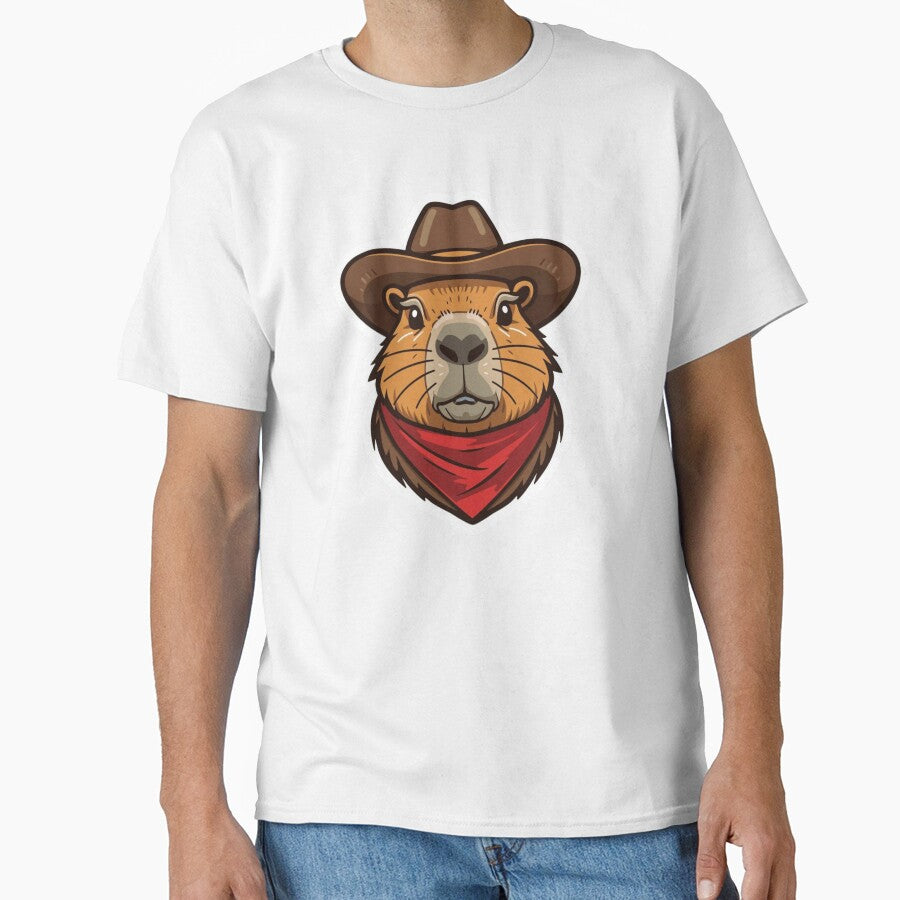 Cute Cowboy Capybara Meowdy - Funny Western Animal by The Prompted Soul T-Shirts, Hoodie, Sweatshirt (Image 1)