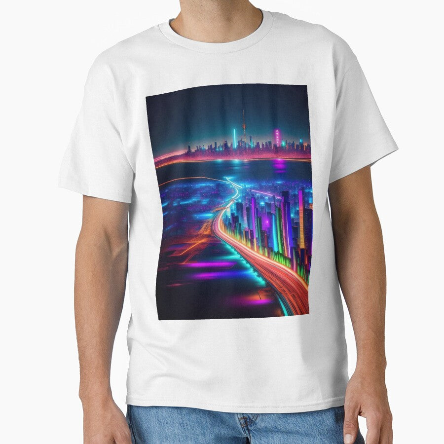Abstract City Skyline Digital Art Print by Esterlane T-Shirts, Hoodie, Sweatshirt | BlankRebels.com (Image 1)