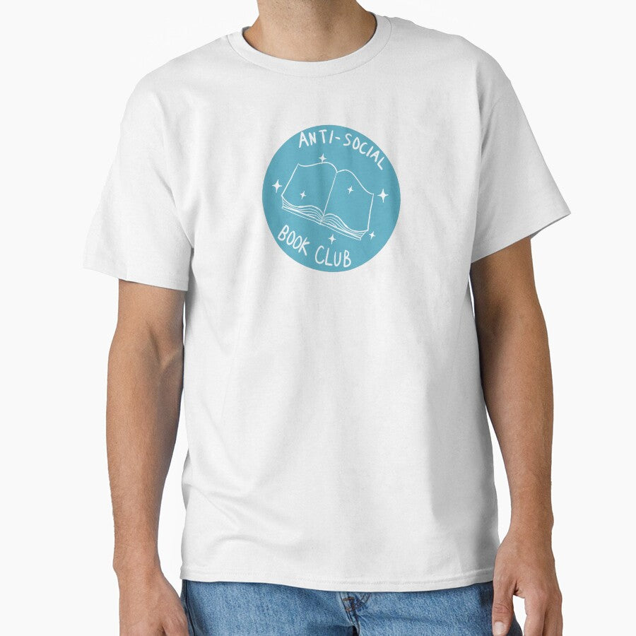 Anti social Book Club (Blue) by Artfaithfully- T-Shirts, Hoodie, Sweatshirt | BlankRebels.com (Image 1)
