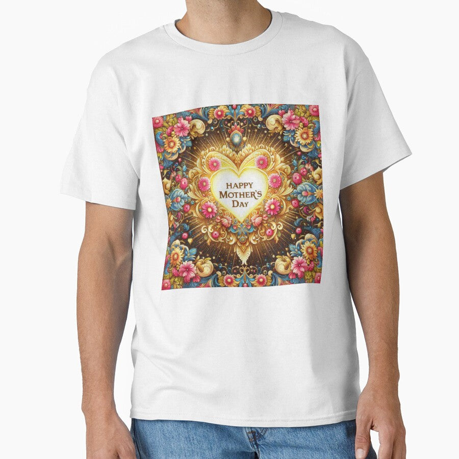 Floral Glowing Heart Mothers Day Gift by Illuministique T-Shirts, Hoodie, Sweatshirt | BlankRebels.com (Image 1)