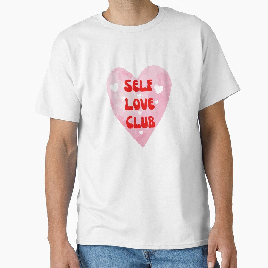 Self Love Club Watercolor Heart Quote by Inkworksbyshery T-Shirts, Hoodie, Sweatshirt | BlankRebels.com (Image 1)