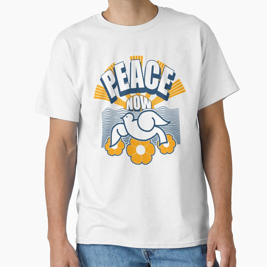 PEACE NOW ))(( 60s Retro Hippie Make Love Not War by acquiesce13 T-Shirts, Hoodie, Sweatshirt | BlankRebels.com (Image 1)
