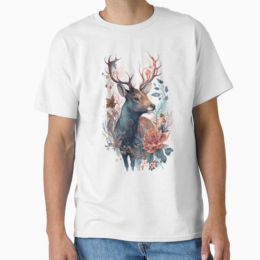 Deer Cottagecore Cute Floral Woodland Aesthetic by SpookshowDesign T-Shirts, Hoodie, Sweatshirt | BlankRebels.com (Image 1)