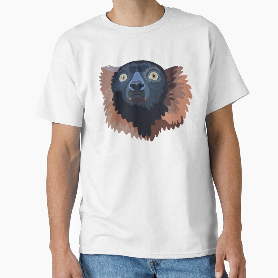 R is Red Ruffed Lemur,Red Ruffed Lemur Illustration – Vibrant Primate Art for Wildlife and Nature Lovers by... (Image 1)