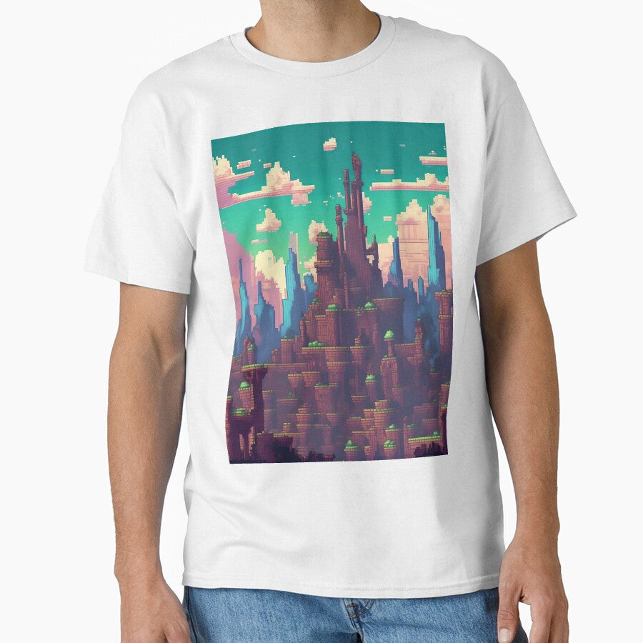 Pixelated City Abstract Art T-Shirts, Hoodie, Sweatshirt