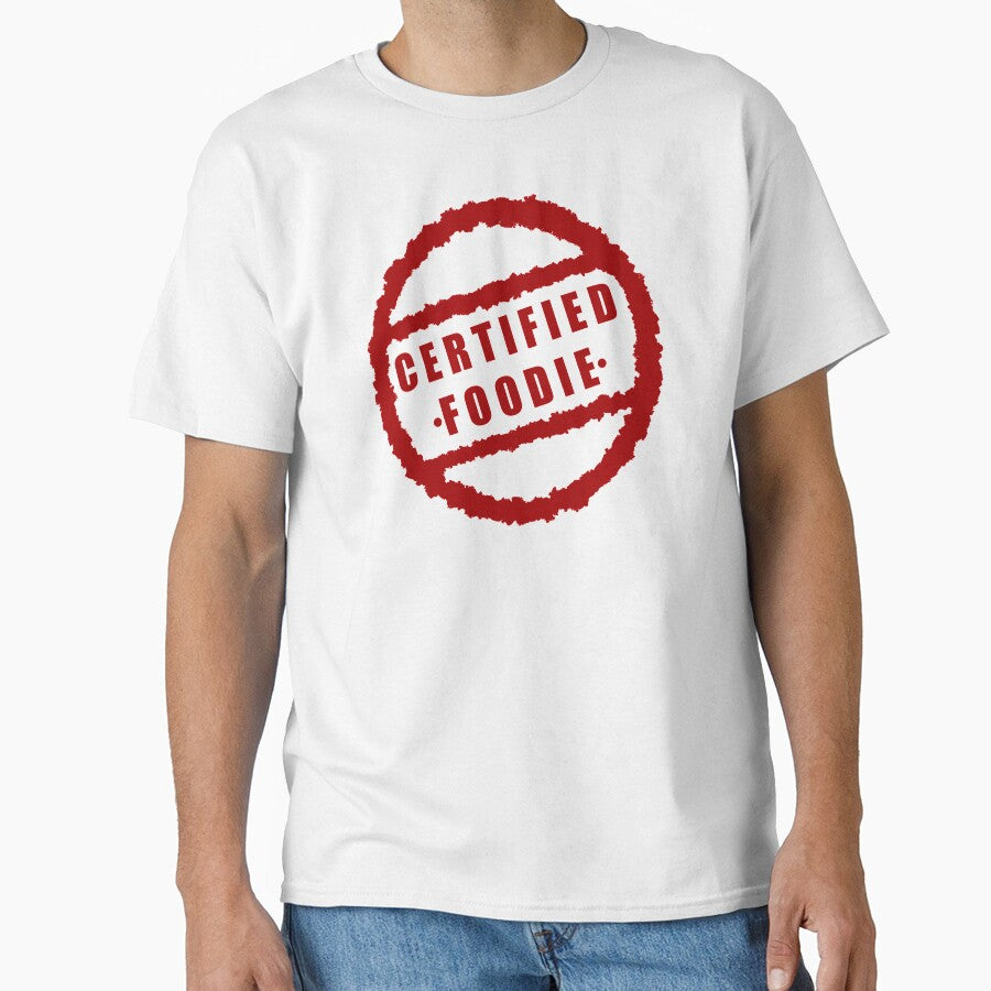 Certified Foodie - white by CricketDoodles T-Shirts, Hoodie, Sweatshirt | BlankRebels.com (Image 1)
