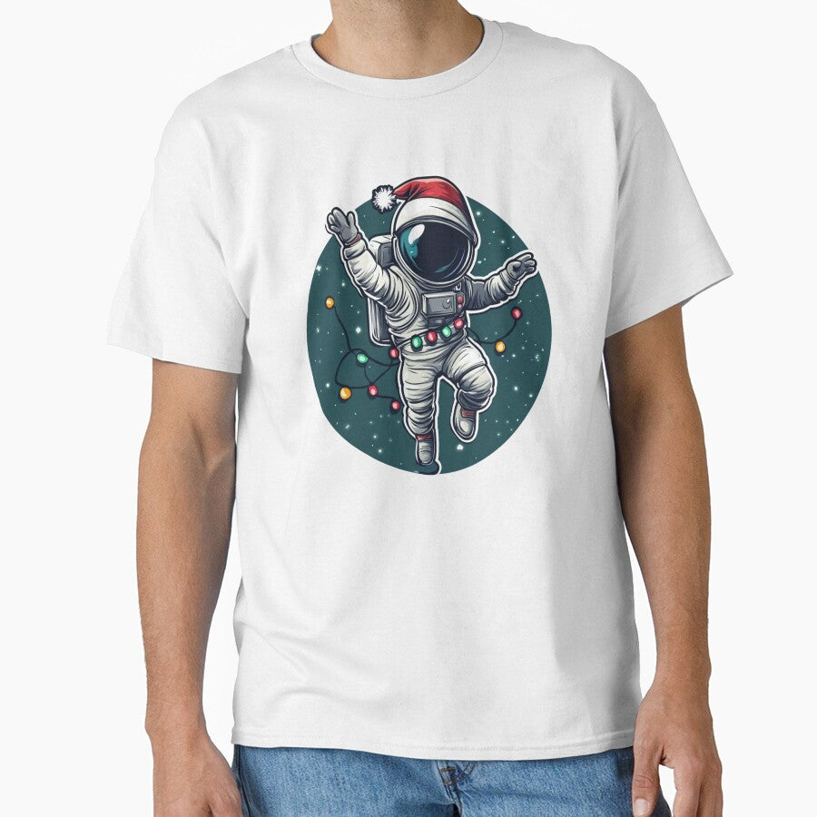 Astroanut Christmas Sticker by NicolasGlowArt T-Shirts, Hoodie, Sweatshirt | BlankRebels.com (Image 1)