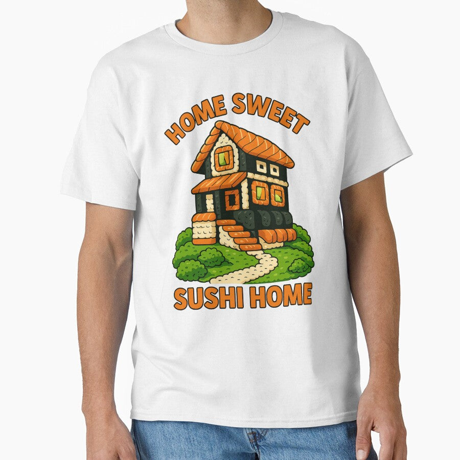 Whimsical Sushi House Foodie Cottage by Blok45 T-Shirts, Hoodie, Sweatshirt | BlankRebels.com (Image 1)