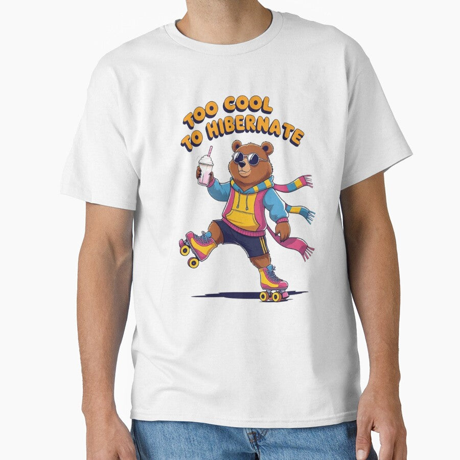 Too Cool to Hibernate – Roller Skating Bear T-Shirt Design by ArghavanMardani Hoodie, Sweatshirt | BlankRebels.com (Image 1)