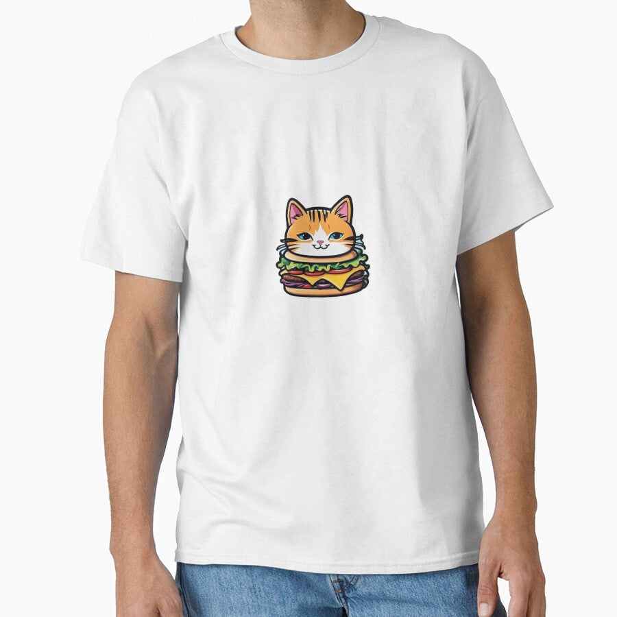 Burger cat by PeetsXStarlight's Flower Field T-Shirts, Hoodie, Sweatshirt | BlankRebels.com (Image 1)
