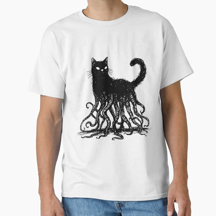 Cathulhu: The feline that lurks in the shadows. by Voidex T-Shirts, Hoodie, Sweatshirt | BlankRebels.com (Image 1)