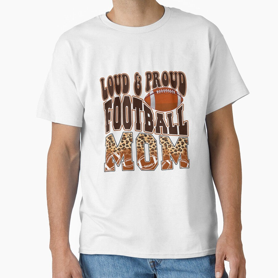 Loud Proud Moms Football Leopard Print Cheetah Pattern by BeataBeth T-Shirts, Hoodie, Sweatshirt | BlankRebels.com (Image 1)