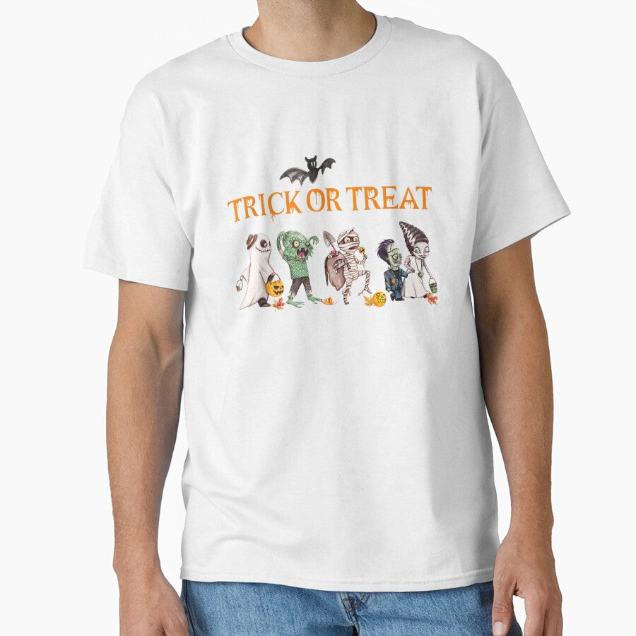 Trick or Treat Halloween retro Monster Kids Costume Parade by Jonahjimenez T-Shirts, Hoodie, Sweatshirt (Image 1)