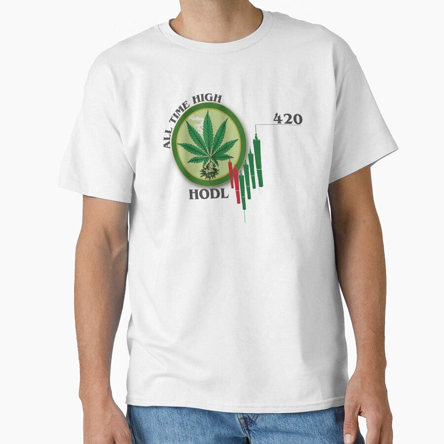 Weed ATH Crypto Stoner 420 Coin Meme HODL by Glmart T-Shirts, Hoodie, Sweatshirt | BlankRebels.com (Image 1)