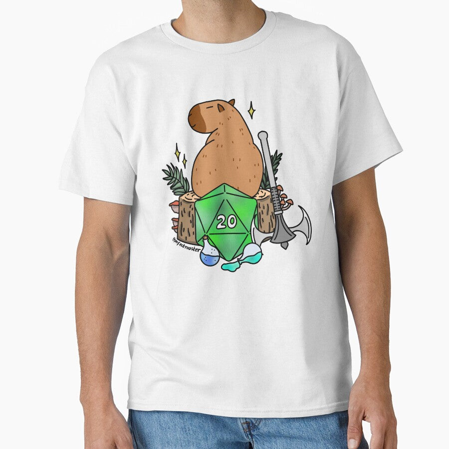 Capybara DnD Critical Hit by perfectrooster T-Shirts, Hoodie, Sweatshirt | BlankRebels.com (Image 1)